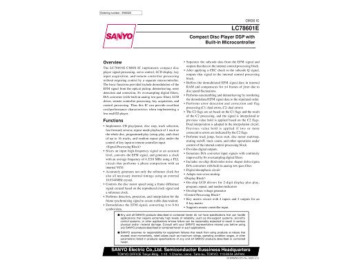 Интегрална схема  LC78601R 8615