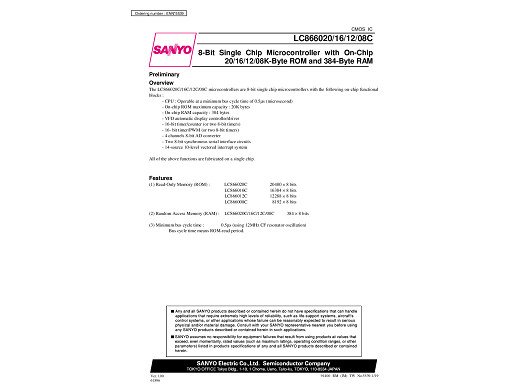 Интегрална схема  LC866012C-5524 SMD