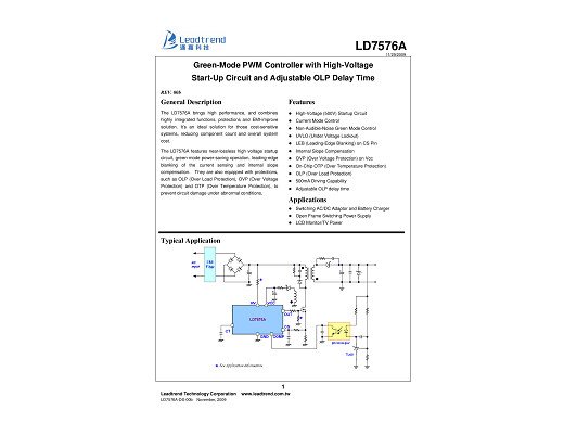 Интегрална схема LD7576GS  SO-8