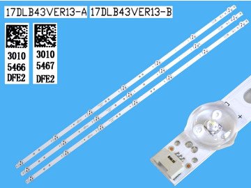 Диодни ленти комплект 3 бр/pcs  17DLB43VER11-A-B голям жак + лепенки за прикрепване