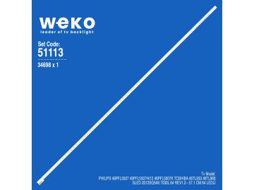 ДИОДНА ЛЕНТА 1 бр/pc 2012SGS46 7030L 64 REV1.0 ES-ELED-031  с лепенка за прикрепване
