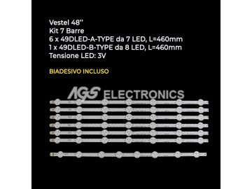 LED Backlight 49DLED_A-B-TYPE_REV01 set-7pcs