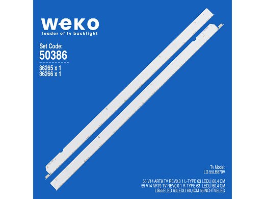 Диодни ленти комплект 2 бр/pcs 55" V14 ART9 TV REV 0.0 6 L/R-TYPE
