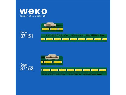 Диодни ленти комплект 2 бр/pcs LED Backlight 55 V15 ART3 UD REV1.2  L-R-TYPE