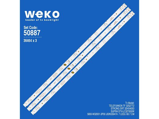 Диодни ленти комплект 3 бр/pc 5800-W32001-3P00 Ver02.00(3V) 32D3503V1W7C1B60617M