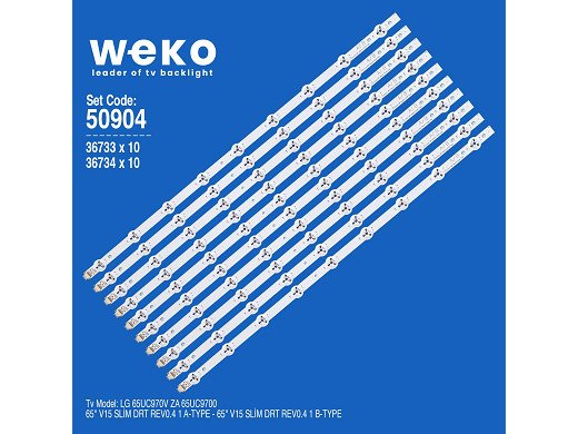 Диодни ленти комплект 20 бр/pcs LED Backlight 65 V15 SLIM DRT REV0.4 SET10