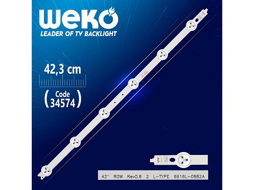 LED подсветка 6916L-0882A 42" ROW REV0.8 2 L-TYPE