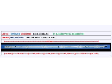 LED Backlight D4GE-480DCA-DCB-R3 set50084