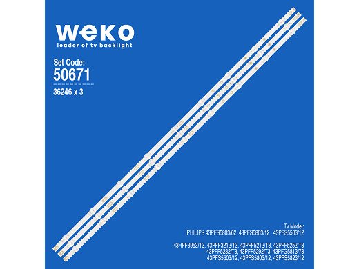Диодни ленти  комплект 3 бр/pcs LB-PM3030-GJD3X3433X9AQH2-Y with glue tape