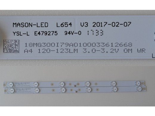 Диодни ленти комплект 2 бр/pcs JL.D23661330-140AS-M_V01 = ZDCX236D06-ZC14F-02 с лепенки за прикрепване