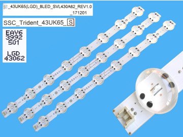 LED Backlight SSC_43UK65 set-3pcs
