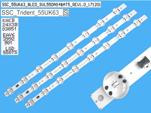 Диодни ленти комплект 3 бр/pc SSC_55UK63_8LED_SVL550AS48AT5_REV1.0_171201