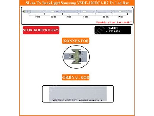 LED подсветка комплект 4  бр V5DF-320DC1-R2