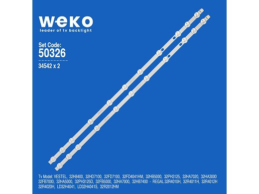 Диодни ленти комплект 2 бр/pc 32'' NDV REV1.1 - JL.D320B1235-078CS-C +  с лепенки за прикрепване