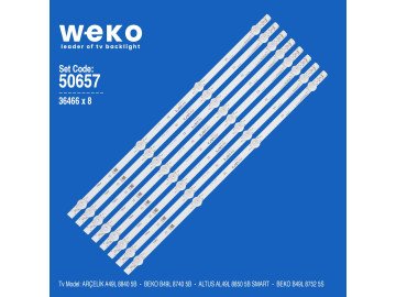 Диодни ленти комлект 8 бр. LED489 ZVA65600-AA, ARCELIK 49'' DRT_REV0.1