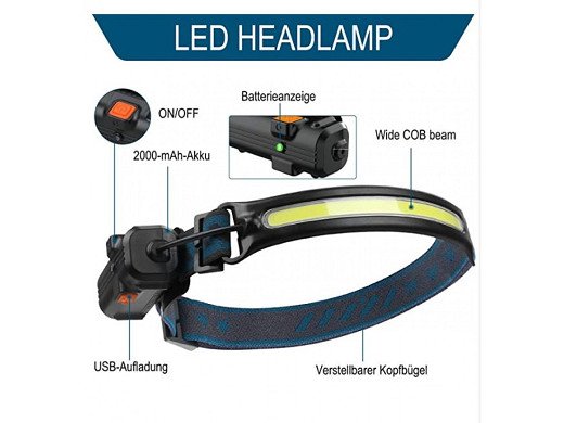 Челен фенер W678 1000 лумена сензор за движение, 3 режима