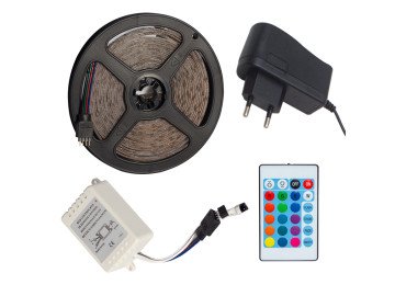 Диодна Силиконова лента 1бр.GREYDER GD-990 SET RGB LED STRIP 5m