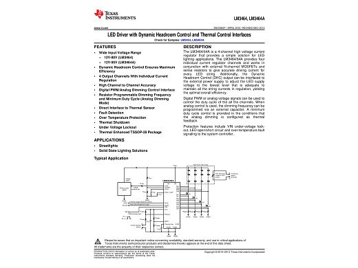Интегрална схема   LM3464EVAL TSSOP-28