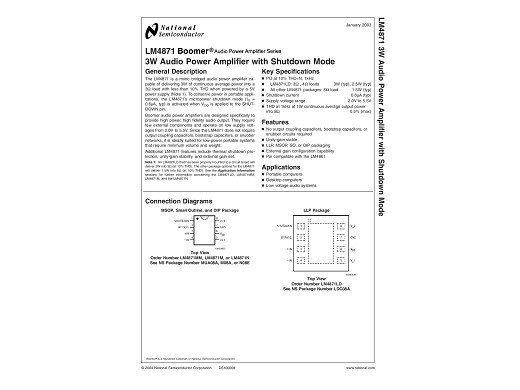 Интегрална схема LM4871T SOP-8