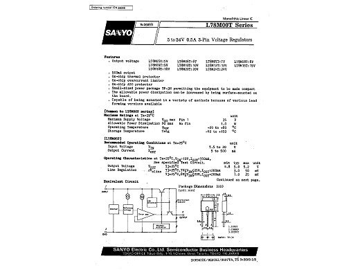 Интегрална схема  LM78M05T TO-251