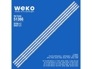 LED подсветка комплект  42'' V14 DRT Rev0.0