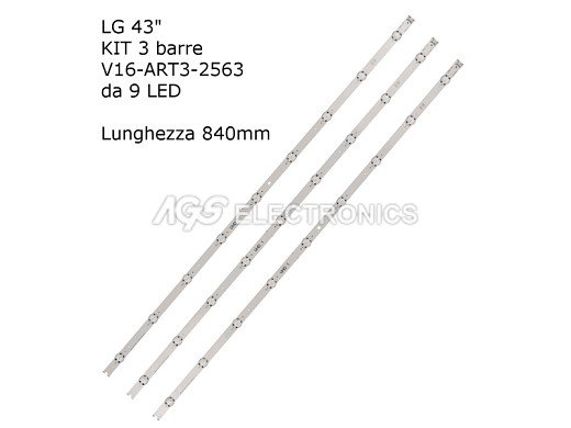 Диодни ленти комплект 3 бр/pcs 43'' V16 ART3 2563 REV2.3