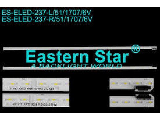 Диодни ленти комплект 2  бр/pcs 43'' V17 ART3 3024/3025