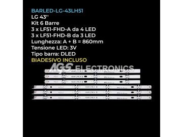 LED BAR SET 43LH51 set-6 LED751-752