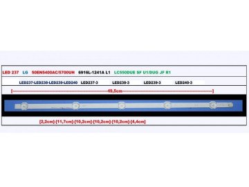 Led Backlight 50INCH ROW2.1 6916L-1241A LED237
