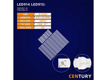 Led Backlight 750TV07 V1 750TV08-V1 LED914-5