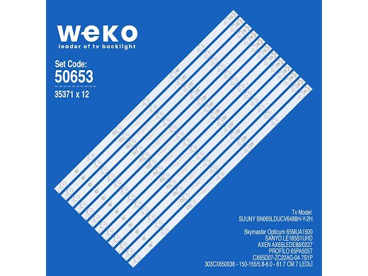 Диодни ленти комплект 12 бр/pcs CX65D07-ZC22AG-04 7S1P set-12 50653