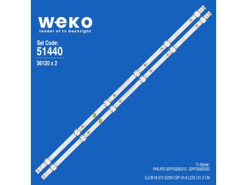 Диодни ленти комплект 2 бр/pcs  LED714  GJ-2K18-315-D206-CSP-V5 01U33-A