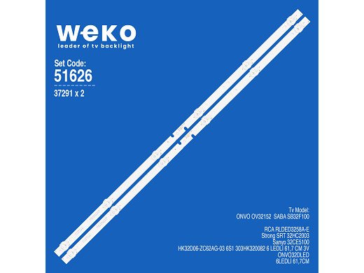 Диодни ленти комплект 2 бр/pcs Led Backlight HK32D06-ZC62AG-03 6S1 SET2