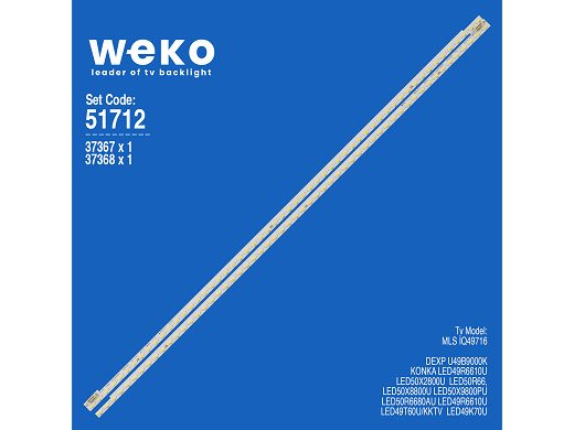 Диодни ленти комплект 2 бр/pcs KONKA KDL49XS716AN L/R