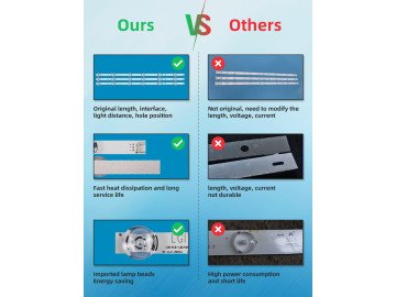 Диодни ленти комплект 3 бр/pcs LG Innotek DRT 3.0 32'' REV0.2 с лепенка за прикрепване