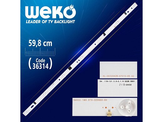 Диодна лента 1 бр/pc MS-L1225 HL-00320A28-0701S-05 A2 6V