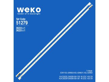 Edge LED BAR SET 42" NLAC30223L+R blue light