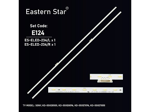 Диодни ленти комплект 2 бр/pcs. Sony 55" TV STO550AP5 STO550AN5 R+L с лепенка за прикрепване