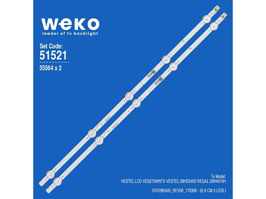 LED подсветки комплект SVV28A05_REV00_170306