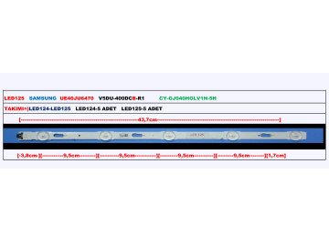 Led Backlight V5DU-400DCB-R1 LED125