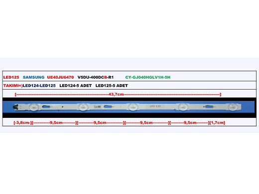 Диоднa лентa 1 бр/pcs 40" Inch S_5U75_40_FL_R05_REV1.2