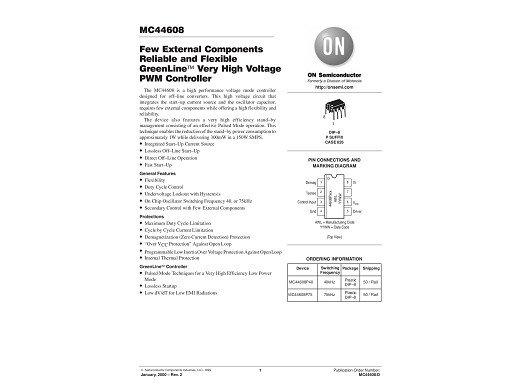 Интегрална схема MC44608P40 DIP-8