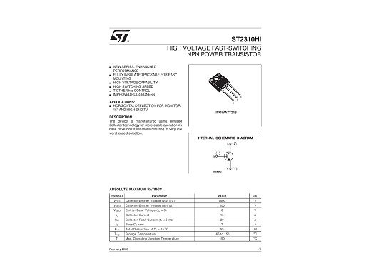 ТранзисторMD2310DHI TO-3PF