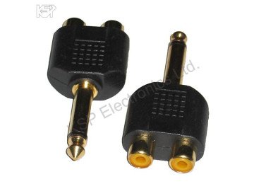 MH-2657(G) 6.3mm mono- 2xRCA female