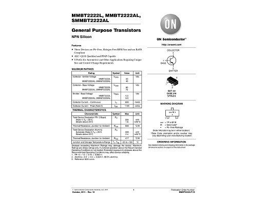 Tранзистор  MMTB2222A SOT23 SMD
