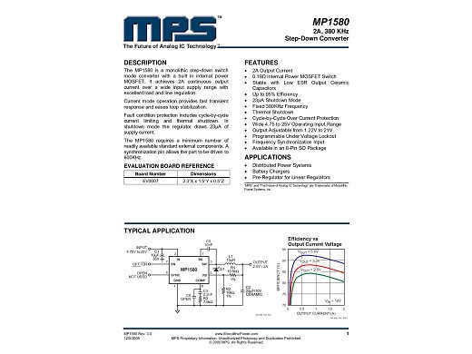 Интегрална схема MP1580DN SO-8