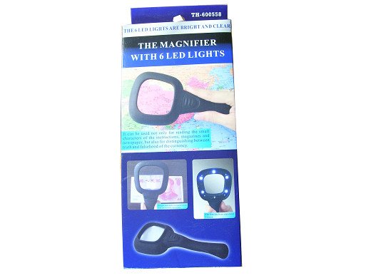 Magnifying glass with LED