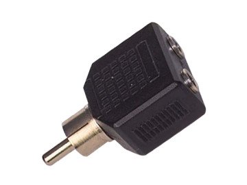 NH-553N ADAPTER 2x3.5 STEREO JACK-1RCA MALE