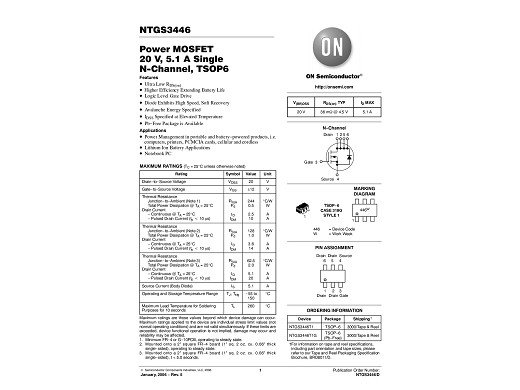 Транзистор NTGS3446 TSOP-6