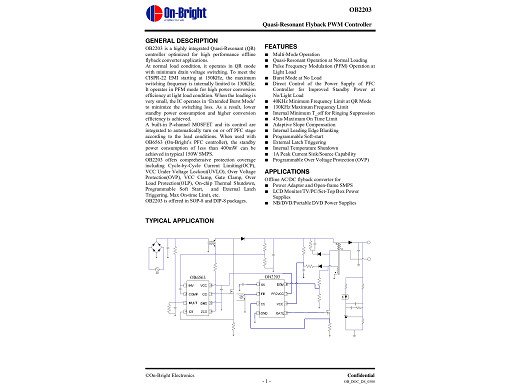 Интегрална схема OB2203CPA SO-8